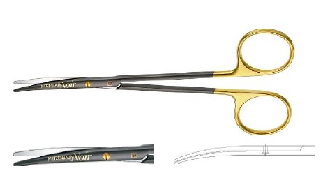 НОІР БЕБІ-МЕТЦЕНБАУМ НОЖИЦІ ВИГНУТІ ХВИЛ. ЗАТОЧ. 145MM